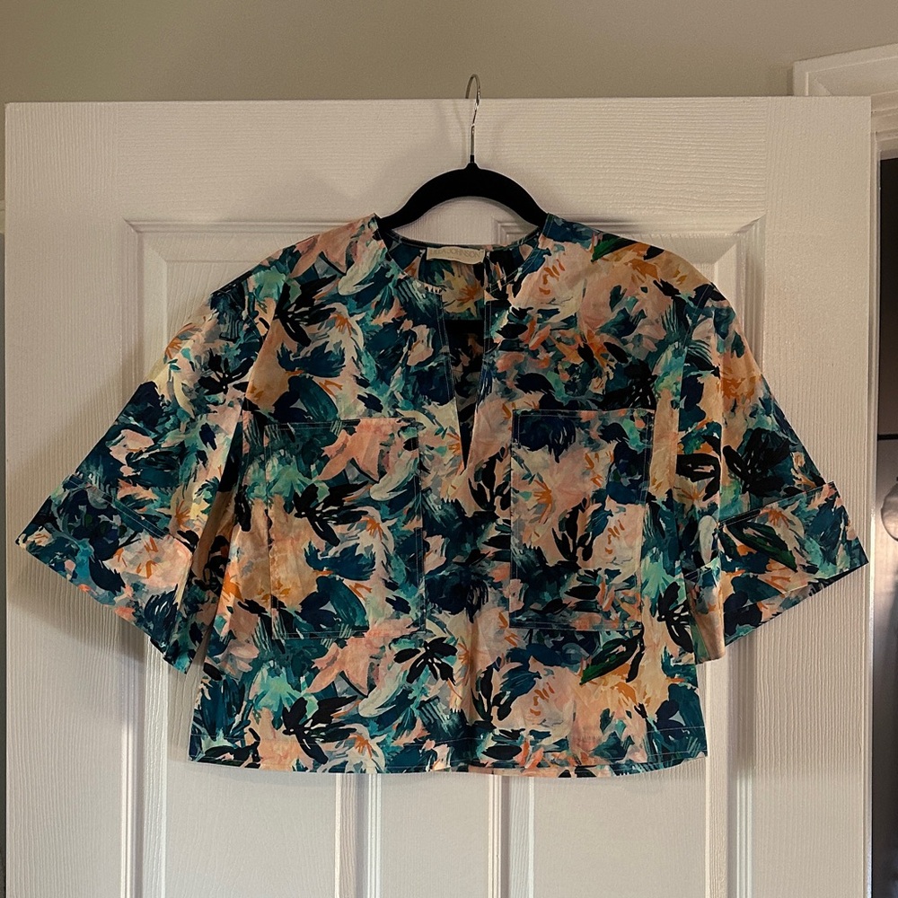 Ulla Johnson Suri Floral Cotton Top - Picture 2 of 6